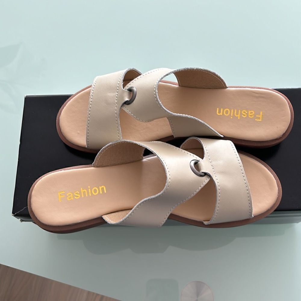 Stanley blacker fashion sandals new 6m cream tan - Picture 7 of 7